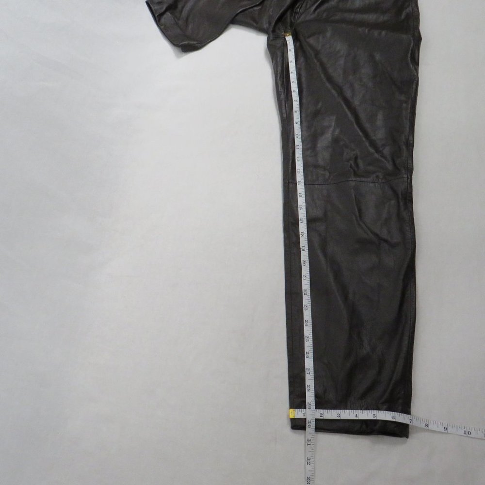 Apostrophe Dark Brown Leather Pants - image 6